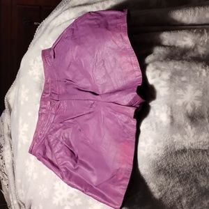 Leather skirt size 10 with pockets purple asking $155